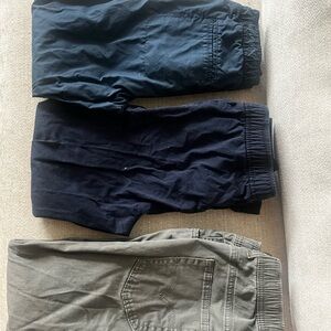 Stylish Kids' Casual Pants Trio - Navy, Black, Gray